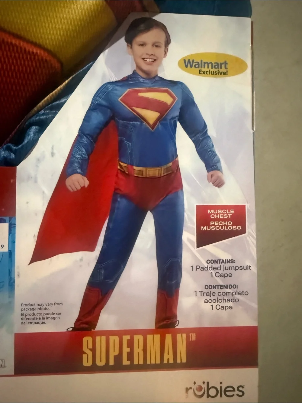 DC Superman Boys Costume in Blue, Red & Yellow size 8